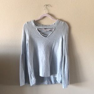 AMERICAN EAGLE Ice Light Blue Long Sleeve Shirt Sz M